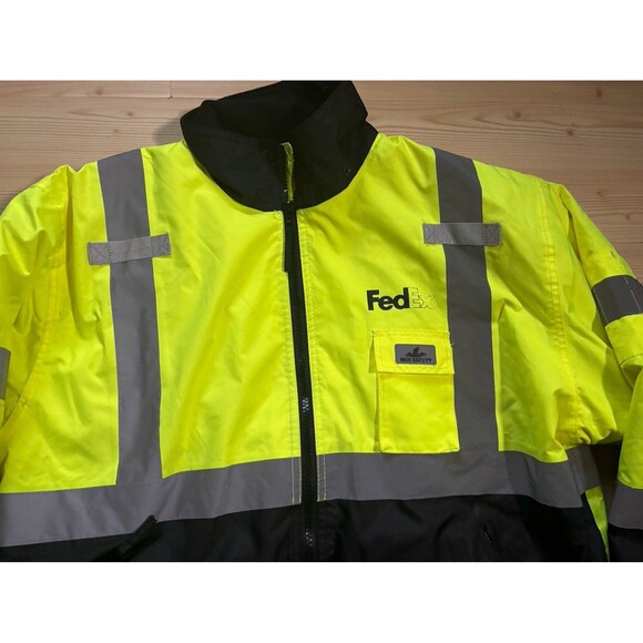 FedEx Reflective Winter MCR Safety Luminator Jacket High Res Uniform 2XL - Picture 5 of 12